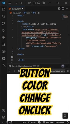 One Click Button Color Flip #webdevelopment #tutorial