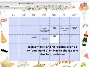January 2027 Calendar, Winter Theme, Editable Printable (PDF) - Etsy