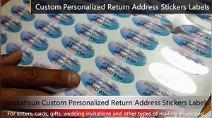 Made in USA Custom Return Address Stickers Labels Customized Mailing Label for Envelopes, Personalized Self Adhesive Flat Sheet Oval Labels