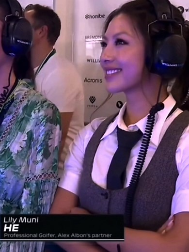 Lily Muni He Watching FP3 Today - F1 WAG Lily He Enjoys Formula 1