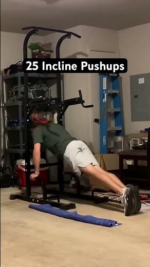 25 incline pushups #calisthenics #strength #workout