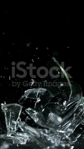 Pot Falling and exploding on Black Background, Slow Motion 4K 4K stock video...