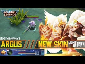 Argus New Skin Light of Dawn Gameplay and Build + Giveaways - Mobile Legends Patch 2.14