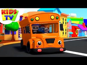 Wheels on the Bus | Baby Bao Panda Cartoons | Kindergarten Nursery Rhymes For Children - Kids TV - Videos For Kids
