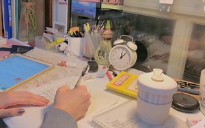 Study with me｜高二女生深夜学习｜studyaccount SA｜白噪音 轻音乐｜来杯牛奶_哔哩哔哩_bilibili