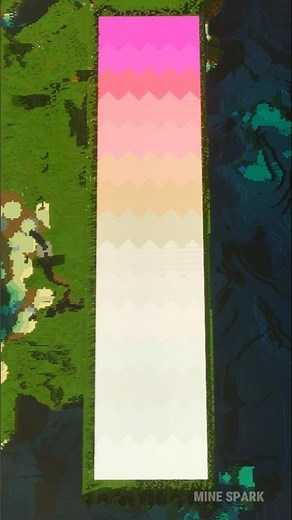 Made a Perfect pink to white Gradient in Minecraft (Satisfying 😍) #minecraft #shorts