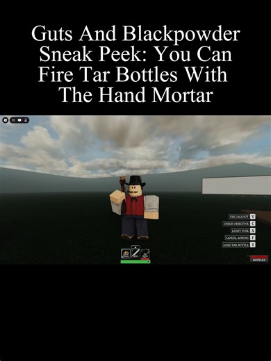 You can now fire tar bottles with the hand mortar #gutsandblackpowder #gutsandblackpowderroblox #gutsandblackpowderrobloxcontent #gnb