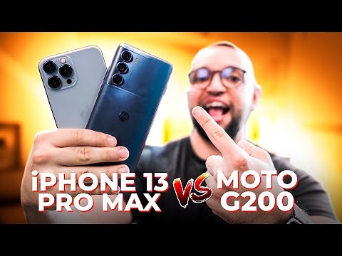 iPHONE 13 PRO MAX vs. MOTO G200 | a DUEL between APPLE and MOTOROLA! Comparison!!!