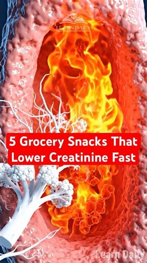 5 Grocery Snacks That Lower Creatinine Fast 🥩🚫 | Learn Daily