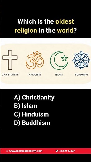 🌍 Which is the oldest religion in the world? 🤔📜