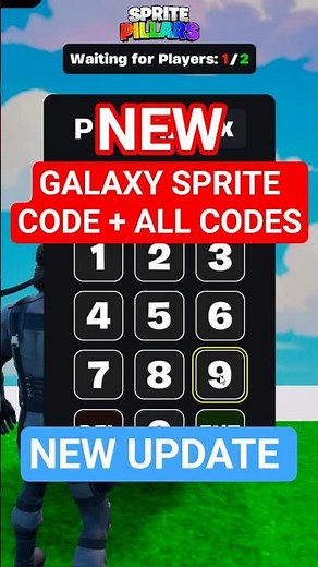 FORTNITE SPRITE PILLARS MAP CREATIVE - ALL SECRETS CODE (GALAXY SPRITE CODE) #shorts