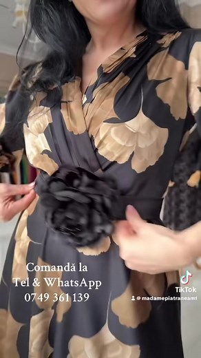 Comanda online la nr de WhatsApp apăsând pe wa.me/0749361139 🛍️ Rochie din material satinat fin imprimat ~ decolteu în V parte peste parte ~ cordon stilizat detașabil ~ căptușeală 🏷️Nr. articol: 5410 👗Marimi: 42 44 46 48 50 👉🏻Pret : 920 lei ‼️👗Pentru a stabili marimea potrivita d-voastra, vă rugăm să ne scrieti prin mesaj privat măsurile la bust, talie si șold ‼️📦Livrarea se face prin GLS ‼️➡️ Disponibil și în magazin ~ str. Petru Rareș - vizavi de nr 43 ☎️Tel&🟢WhatsApp 👉🏻 40 (749) 361