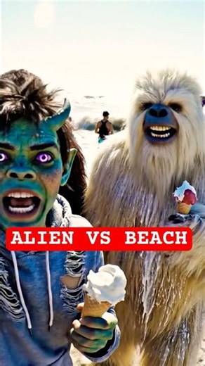 Alien Visits NYC Beach… Instantly Regrets It 🌊👽😂 #zoggovlogs #shorts #funnyshorts