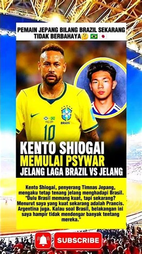 PEMAIN JEPANG BILANG TIMNAS BRAZIL SEKARANG TIDAK BERBAHAYA 🤔 🇯🇵 🇧🇷 #timnasjepang #pialadunia2026