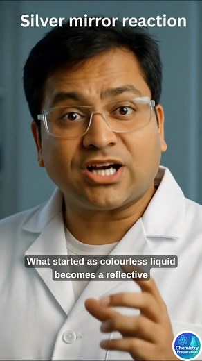 How can a clear liquid create a mirror? 🤔 It’s the Silver Mirror Reaction — where chemistry meets art! 💬 Comment “WOW” if you’d try this in your lab & follow for more! #britishcolumbia #Christmas #fblifestyle #gaming #week9 | Chemistry Preparation