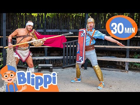 Blippi's Gladiator Dress Up Challenge! Educational Videos for Kids