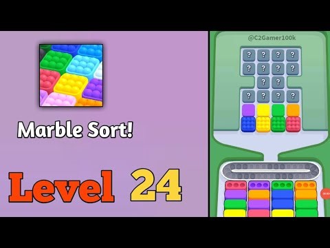 Marble sort! level 24 Walkthrough solution Gameplay