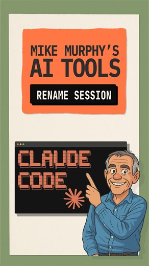 Mike Murphy on Instagram: "In this tutorial, you will learn how to Rename Claude Code Sessions making them easier to find when you relaunch Claude Code and lookup previous conversations. Confirm Claude Code is Installed claude --version Rename Claude Code Sessions: /rename Exit Claude Code Se"