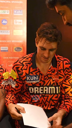 3.5M views · 182K reactions | A heartwarming moment at the #OrangeMeet as Captain Pat connected with a fan who, despite a speech impairment, expressed himself beautifully through a fan art of our skipper  | SunRisers Hyderabad | Facebook