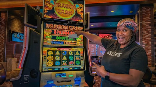 My wife put $700 into this high-limit Dragon Cash slot machine (watch what happens)