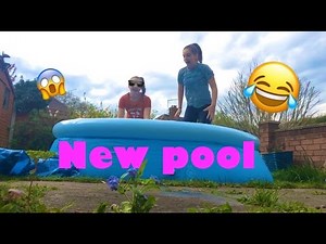 Swimming in n our new paddling pool