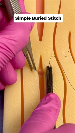 Deep Dermal Stitch - Core Skill for Clinicians 🪢 #satisfying #howto #stitches #shorts