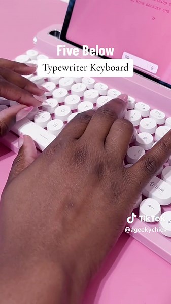 Kept seeing this on tiktok, was shocked to actually find it in stock. Not bad for $10 and was easy to pair with my ipad. #keyboard #keyboardasmr #fivebelow #fivebelowfinds #tiktokmademebuyit