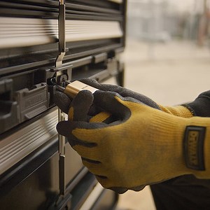 With the ability to secure drawers together using a padlock-eye lock and integrated metal bar,the TOUGHSYSTEM® 2.0 DXL 5-in-1 Modular Workstation is a customizable solution that delivers tool security at every turn. What do you keep locked up on the jobsite? #DEWALTTough #DEWALT | DEWALT