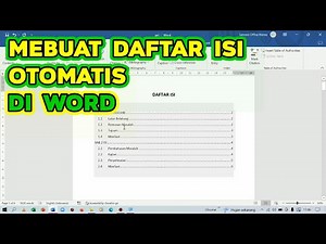 Tutorial Membuat Daftar Isi Otomatis Pada Microsoft Word