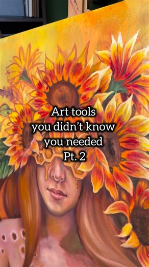 So I don’t actually own a maul stick yet, but honestly…I probably should. When I’m working on fine details, I usually end up placing the handle end of a longer and sturdy paintbrush on the canvas or easel so I can steady my painting hand…like you can see here. It works, but it’s definitely not the most efficient method. A mahl stick would give me a much better reach, especially on larger pieces. Since it’s designed to hover over the canvas without touching the paint, it would save me from accide