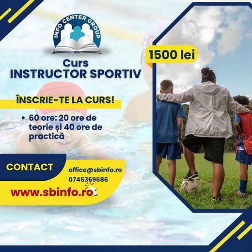 Curs Instructor sportiv #cursautorizat #cursuri #sbinfo