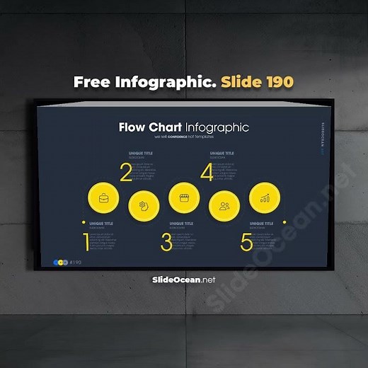 Free Animated Infographic PowerPoint Slides 190 - Flow Chart Infographic #powerpoint