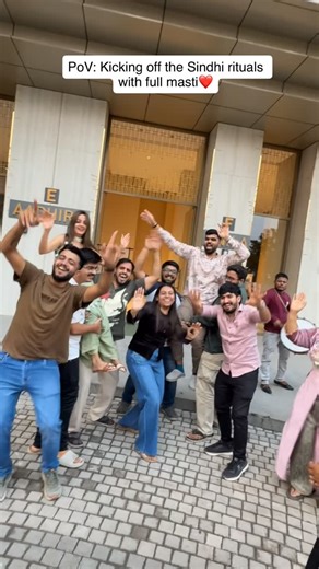 vanshika🌼 on Instagram: "Kicking off the Sindhi wedding rituals with full masti love and happiness❤️✨ #trendingreels #explore #wedding #sindhiwedding #sindhirituals #bridetobe #groomtobe #friends #happiness"