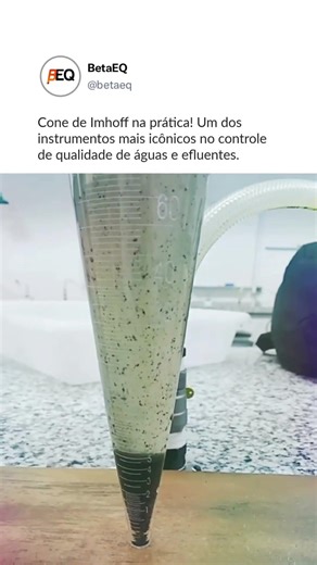Cone de Imhoff - Teste de Sedimentabilidade