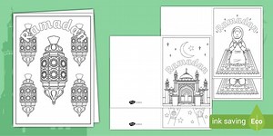 Ramadan Colouring Cards