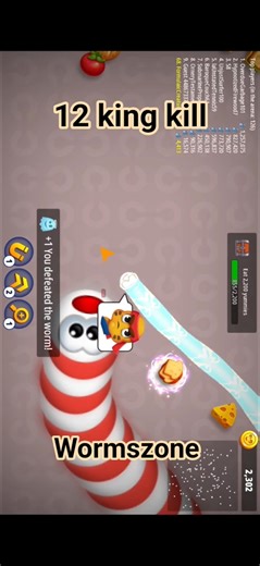 😱 Giant Worm Trap | Instant Kill!#WormsZone #Shorts #GamingShorts #WormGame #EpicKill #snake #shorts