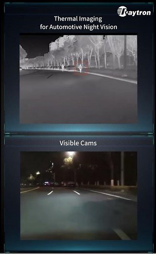 🚗Automotive Night Vision Test: Infrared Thermal Imaging vs Visible Light Camera