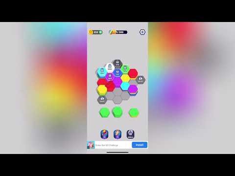 Hexa Sort Level 7 Solution walkthrough
