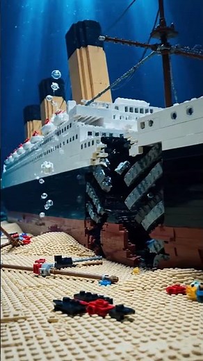 LEGO Titanic Sinking in 3D ⚓ From Collision to Ocean Floor (No Music ASMR) #lego #legotitanic
