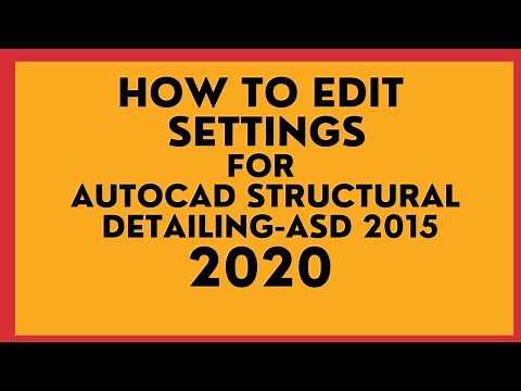 how to edit autocad structural detailing asd 2015 setting units code part 2
