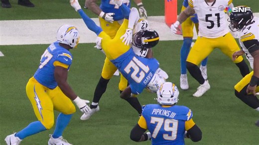 James Pierre's suplex tackle provides an emphatic ending to Derius Davis' rushing attempt