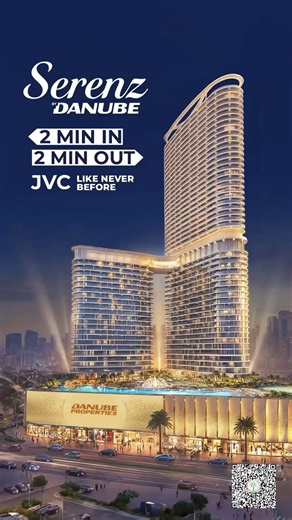 2 mins from Al Khail Road in Dubai, Serenz by Danube brings resort-style living in JVC, Dubai. 120,000 sq ft of amenities, fully furnished homes & strong rental demand. | Danube Properties