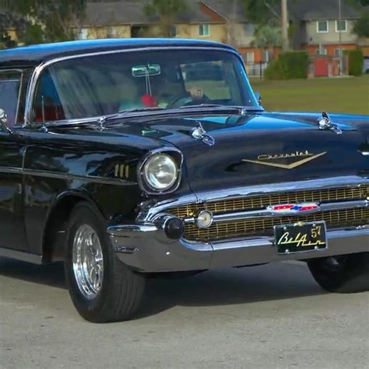 1957 Chevrolet Bel Air Classic Car Exhaust Sound Driving By #1957chevy #classiccar #chevybelair