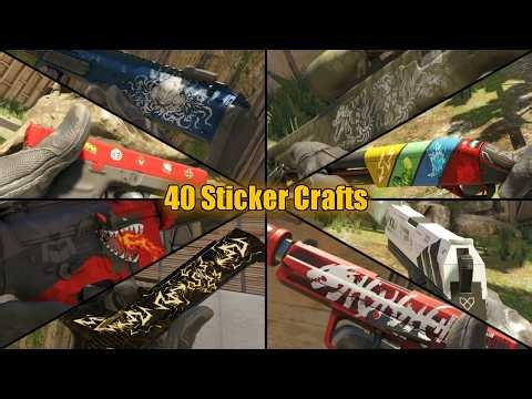 40 CS2 Sticker Crafts in under 9 Minutes