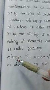🌷Valency, Covalency, Electrovalency definitions 🌷