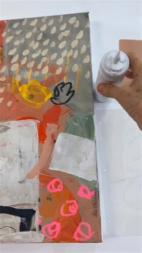 Adele Sypesteyn - Abstract Art Teacher | When a painting starts to feel too busy, I like to take things away. One of my favorite ways to calm a piece down is by bringing neutral... | Instagram