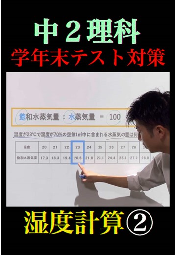#中2理科 #湿度 #飽和水蒸気量 #高校受験対策 #TikTokSRP