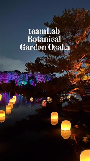 Non-Stop Travel on Instagram: "✨ teamLab Botanical Garden Osaka! A nighttime outdoor art park where the trees, ponds, and pathways light up and react as you walk by. So cool to see everything glowing and moving around us! #NonStopTravel #Osaka #teamLab #JapanTravel"