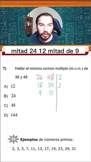 Como hallar el mínimo común múltiplo (m.c m.) de dos números