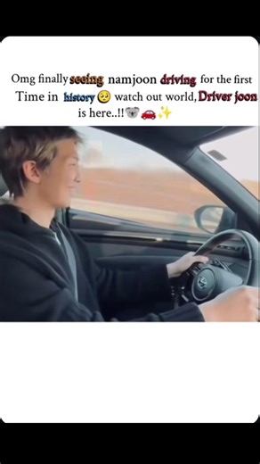 namjoon driving for first time 🥺😭#rm#bts#namjoonshorts#army#driving#korea#kpop#trending#namjoon